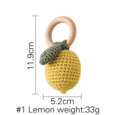 LumiFruit - Crochet Baby Rattle Teether