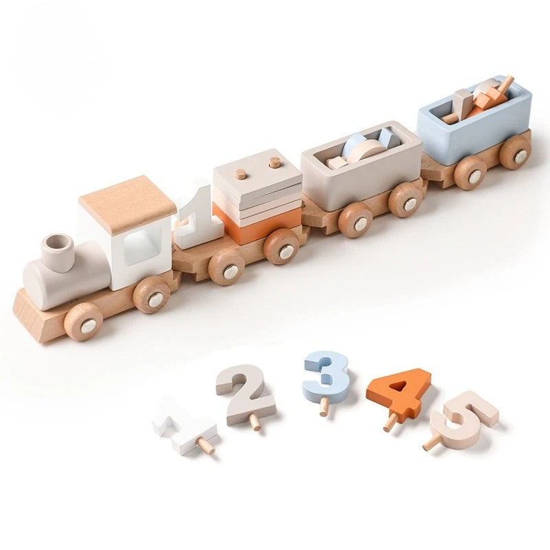 BirthdayTrain - Wooden Montessori Train Set