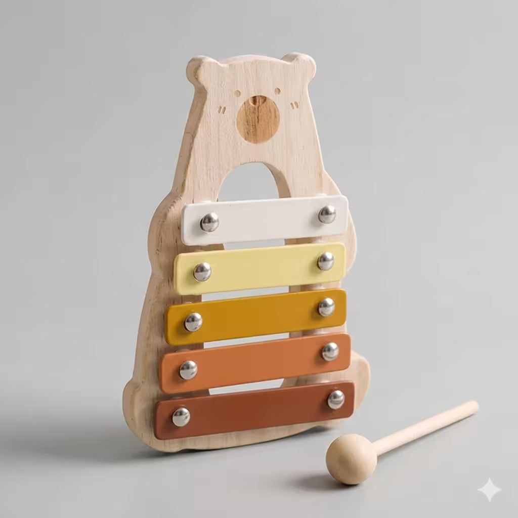 MelodyBear - Wooden Baby Xylophone Toy