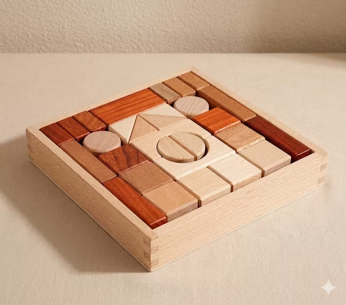BuildNest - Wooden Block Puzzle Set