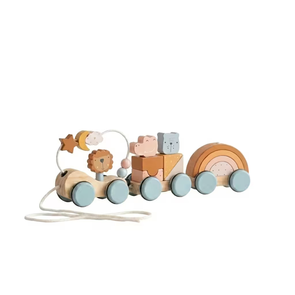 PullTrain - Wooden Montessori Block Train Set