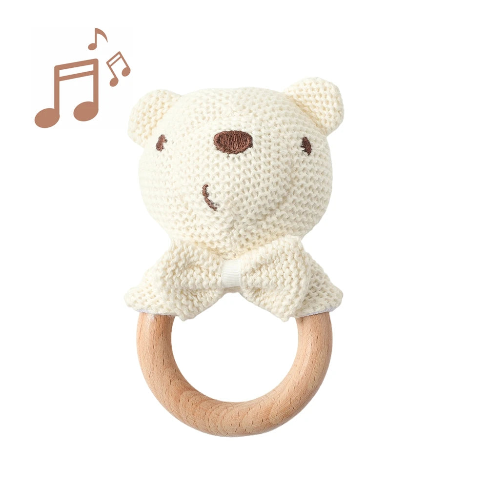 LumiPlush - Crochet Animal Baby Rattle Teether