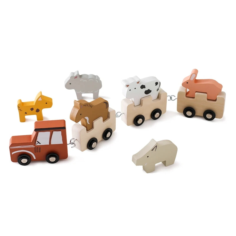 WoodTrail – Wooden Animal Block Train