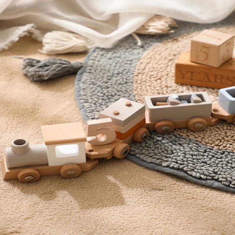 BirthdayTrain - Wooden Montessori Train Set