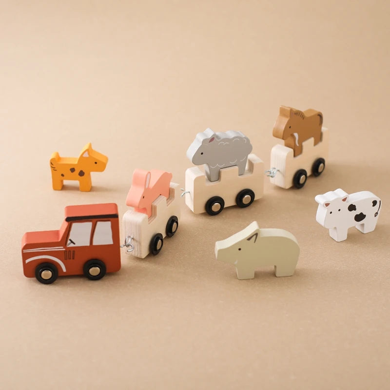 WoodTrail – Wooden Animal Block Train