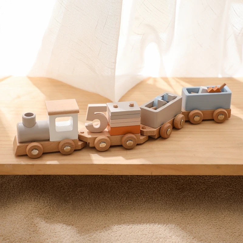 BirthdayTrain - Wooden Montessori Train Set