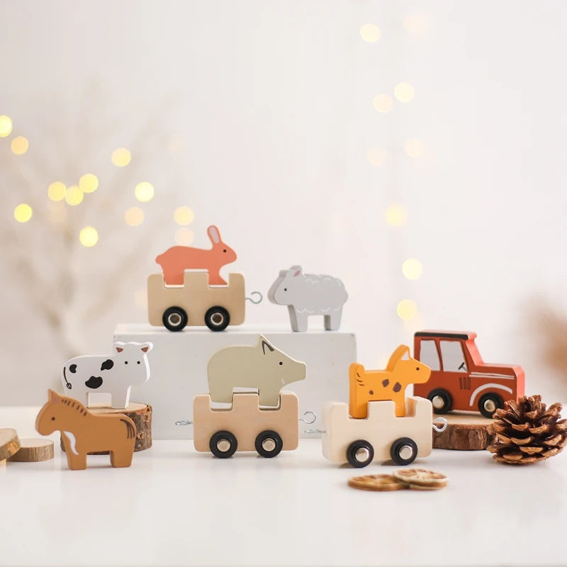 WoodTrail – Wooden Animal Block Train