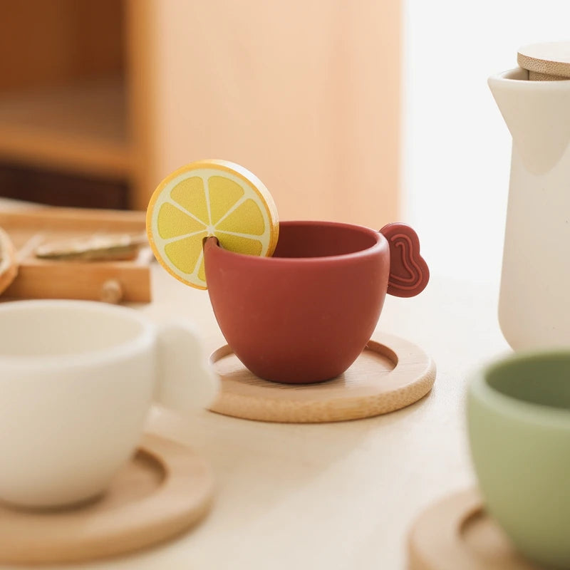 LittlePour - Montessori Wooden & Silicone Tea Set