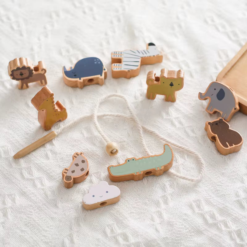 ThreadPlay - Wooden Animal Threading Toy Set