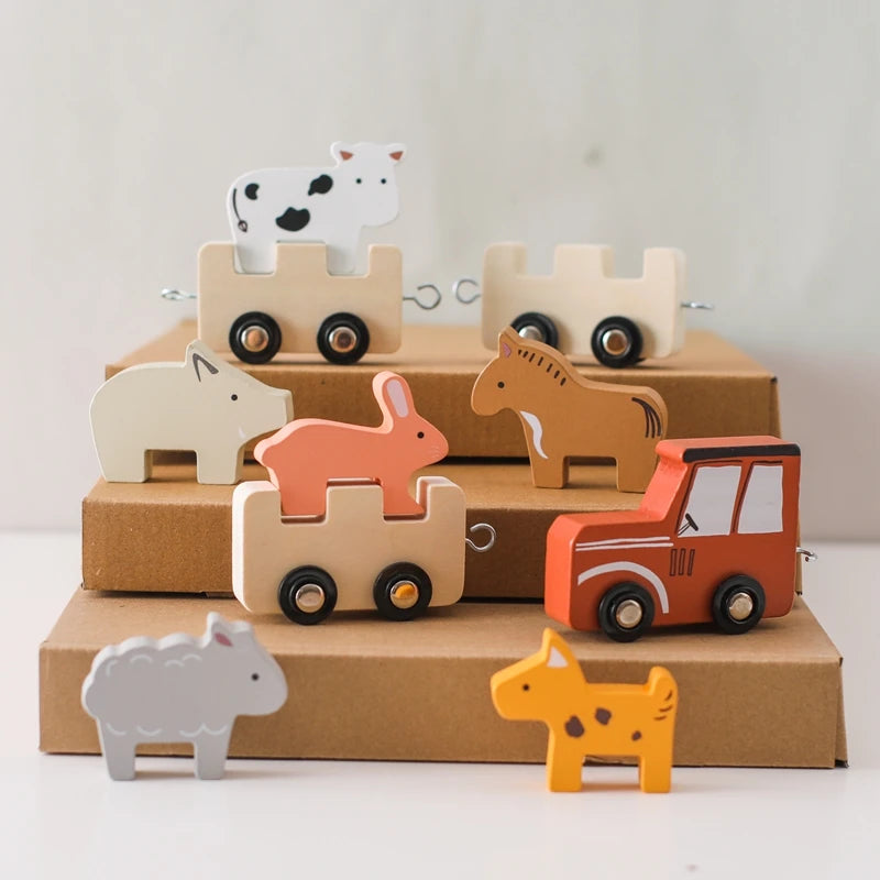 WoodTrail – Wooden Animal Block Train