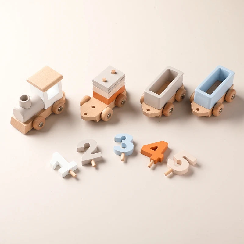 BirthdayTrain - Wooden Montessori Train Set