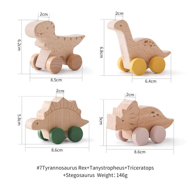 DinoRoll - Little Dino Wooden Toy