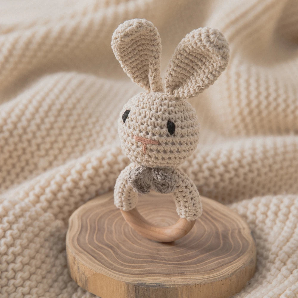 LumiBunny - Crochet Baby Rattle Teether