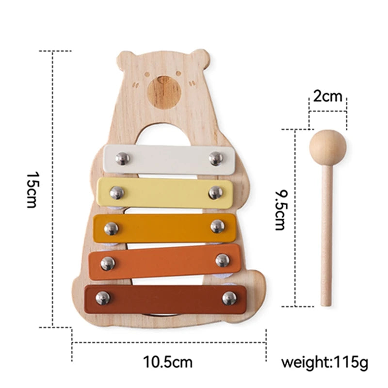 MelodyBear - Wooden Baby Xylophone Toy