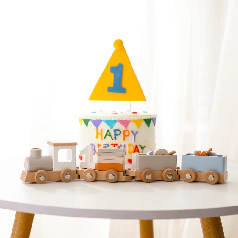 BirthdayTrain - Wooden Montessori Train Set