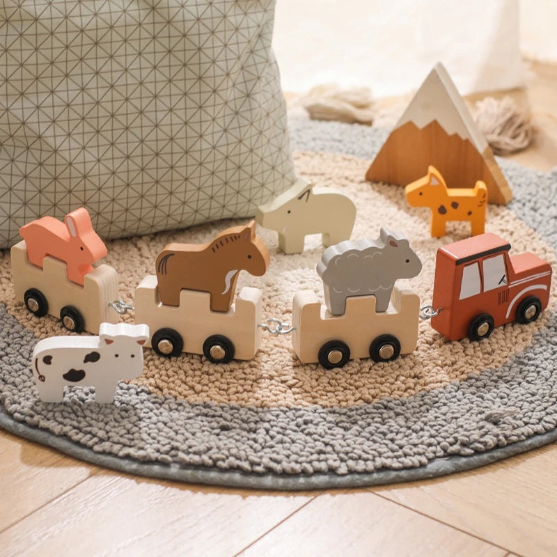 WoodTrail – Wooden Animal Block Train