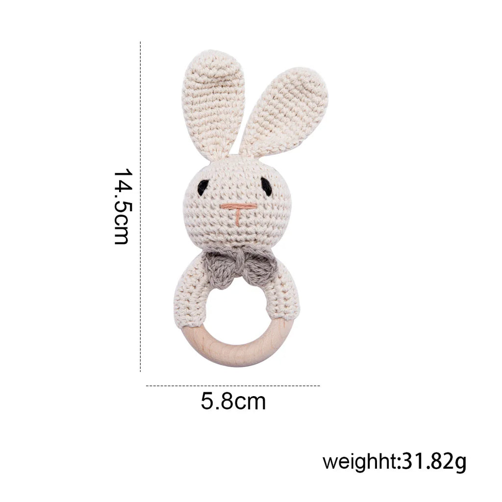 LumiBunny - Crochet Baby Rattle Teether