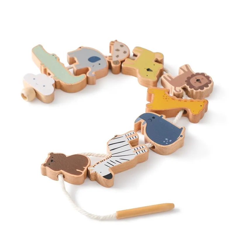 ThreadPlay - Wooden Animal Threading Toy Set