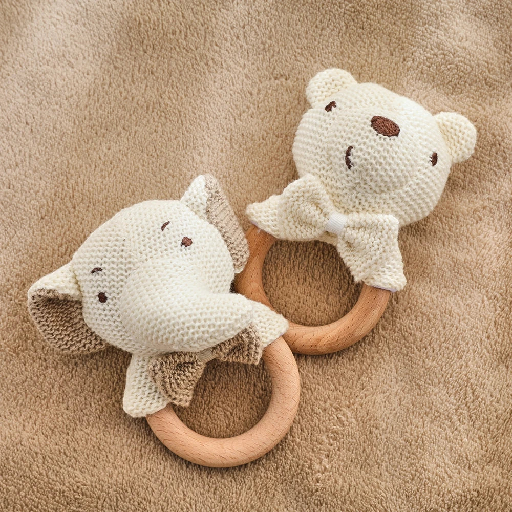 LumiPlush - Crochet Animal Baby Rattle Teether