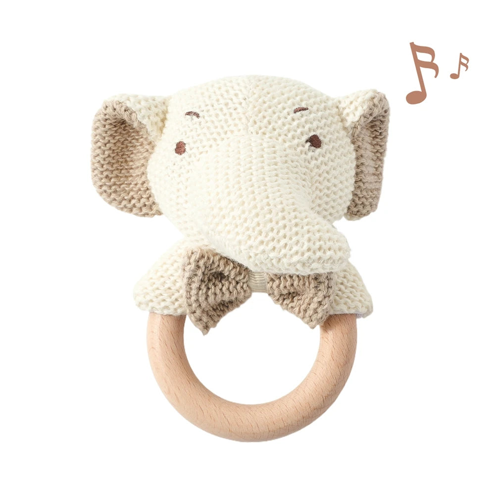 LumiPlush - Crochet Animal Baby Rattle Teether