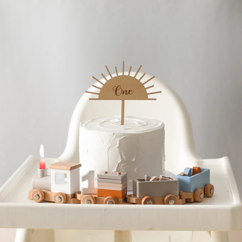 BirthdayTrain - Wooden Montessori Train Set