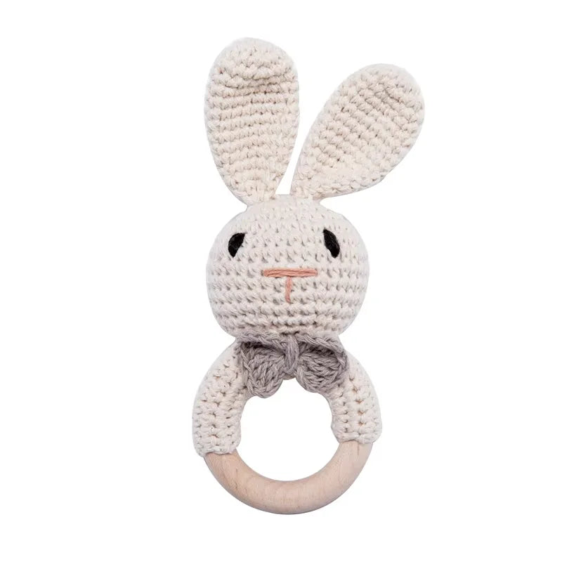 LumiBunny - Crochet Baby Rattle Teether