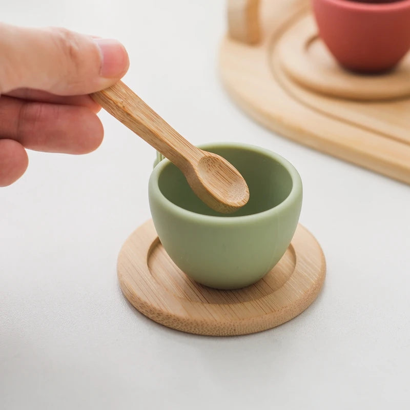 LittlePour - Montessori Wooden & Silicone Tea Set