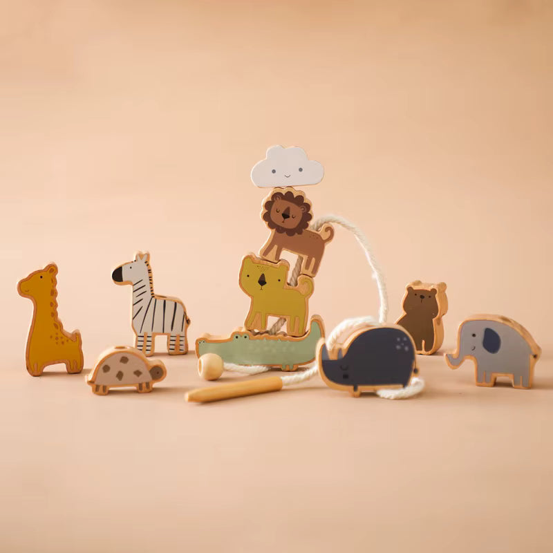 ThreadPlay - Wooden Animal Threading Toy Set